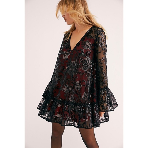 falling flowers frock
